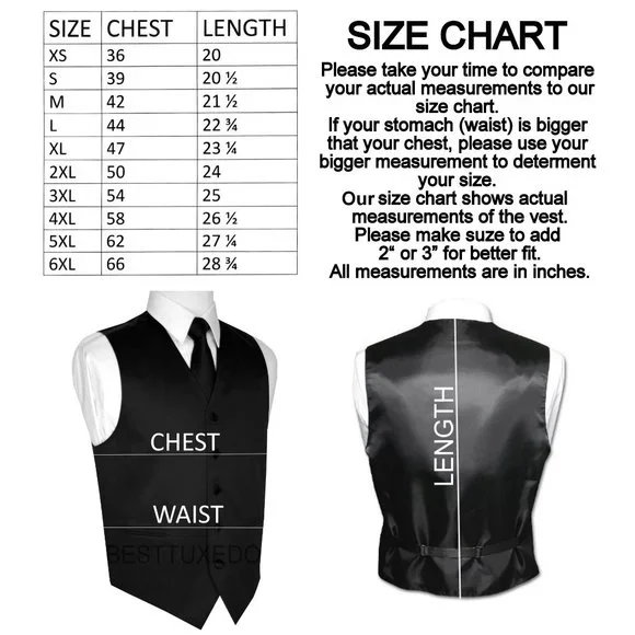 Men's Formal Wedding Prom Homecoming Tuxedo Vest Bow-Tie Hankie - Red Satin - Picture 3 of 4